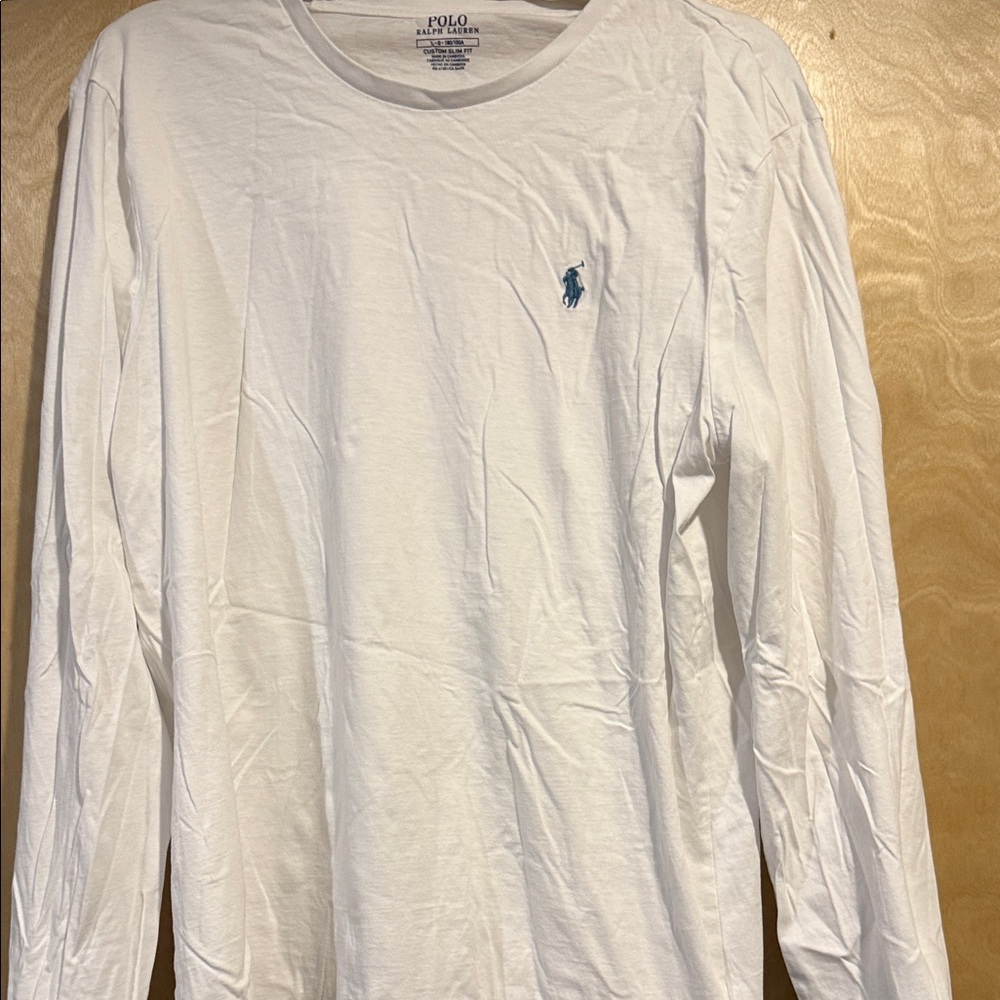 Polo by Ralph Lauren Men's Classic White Long Sleeve Tee